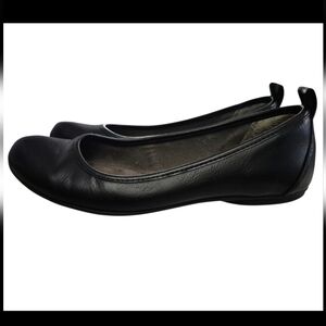 Vintage 7 Eight Black Vegan Leather Round Toe Ballet Flats - Size 7M